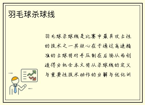 羽毛球杀球线